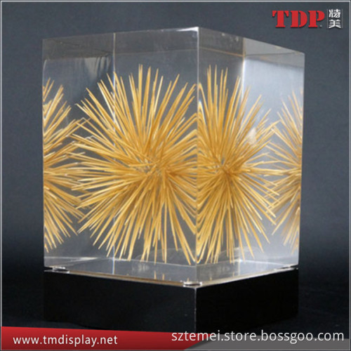 Wholesale Customize Clear Shenzhen Factory Resin Casting Block with Toothpick